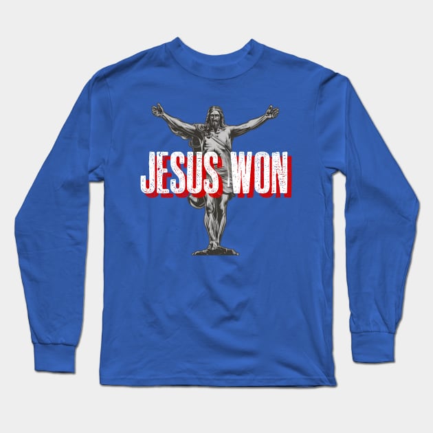 Jesus Won Long Sleeve T-Shirt by Qrstore